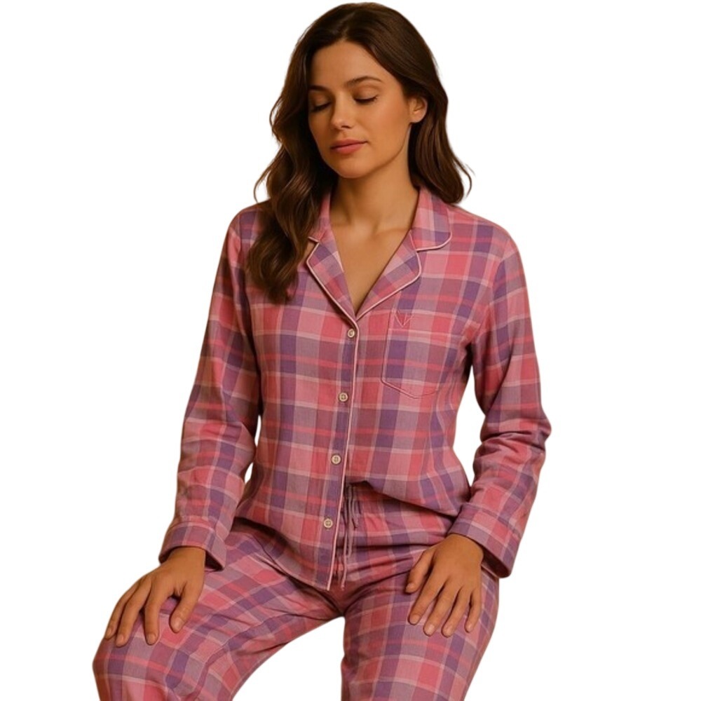 Victoria's Secret Pink Gray and White Plaid Pajamas Y2K Size‎ M